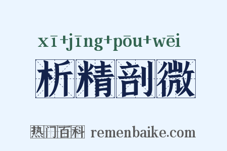 析精剖微是什么意思的图片